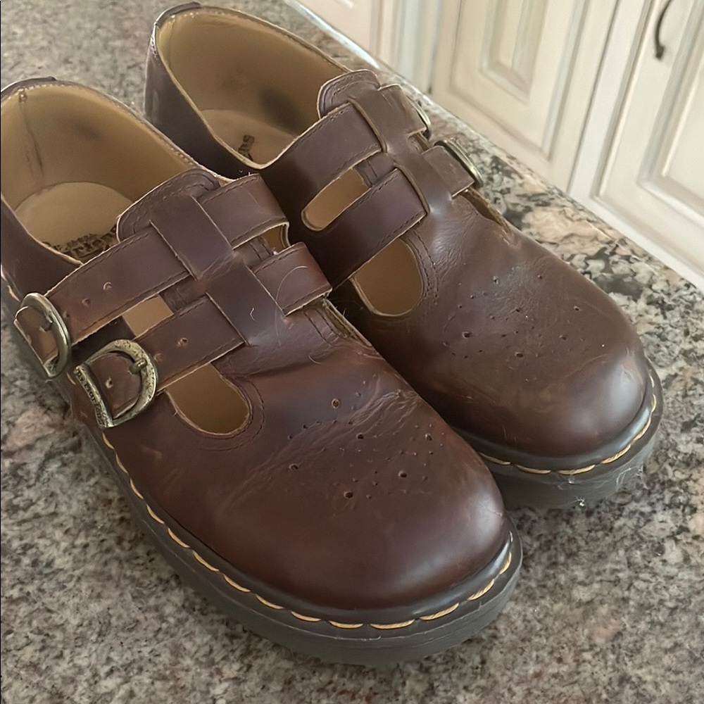 Dr. Martens Brown Leather Flats